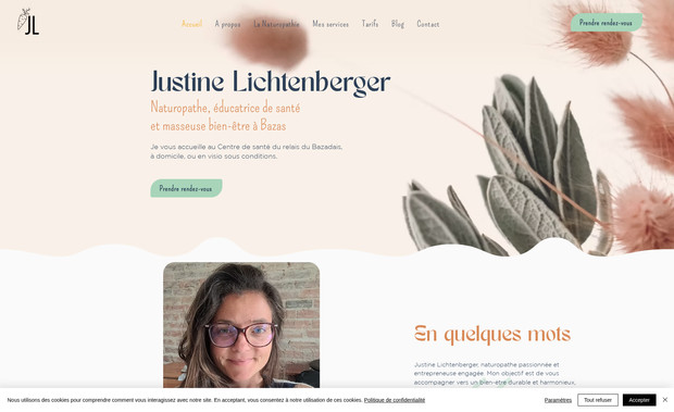 Justine Lichtenberger: Site web Naturopathe