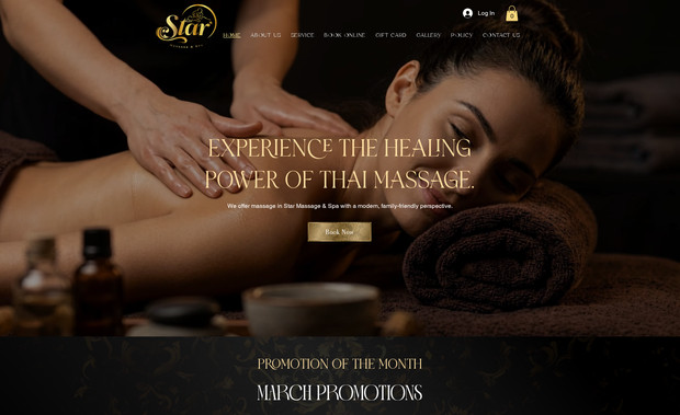 Star Massage & Spa: Located in the heart of Richmond, Star Massage & Spa required a digital presence that matched its reputation for authentic, high-quality Thai therapy. My goal was to create a "digital detox" experience—a website that immediately calms the visitor while providing a high-performance conversion engine for bookings.

The Design Strategy: "Quiet Luxury"
Premium Visual Identity: I moved away from cluttered wellness designs to a minimalist, "Quiet Luxury" aesthetic. The interface uses generous white space, soft neutral tones, and high-resolution imagery of the spa’s interior to build immediate trust and a sense of calm.

Advanced Booking Integration: As a Wix specialist, I implemented a robust Wix Bookings system tailored for a multi-staff environment. This includes custom staff roles, allowing therapists to manage their individual calendars while maintaining strict data privacy and administrative control.

Localized SEO & UX: Designed specifically for the UK market, the site features integrated Google Maps for the Richmond location, mobile-optimized "Book Now" triggers for on-the-go clients, and a dedicated section for customer testimonials to leverage social proof.

Responsive Excellence: Every element was hand-refined for mobile and tablet, ensuring the high-end feel remains consistent whether a client is booking from their desktop or their phone.
