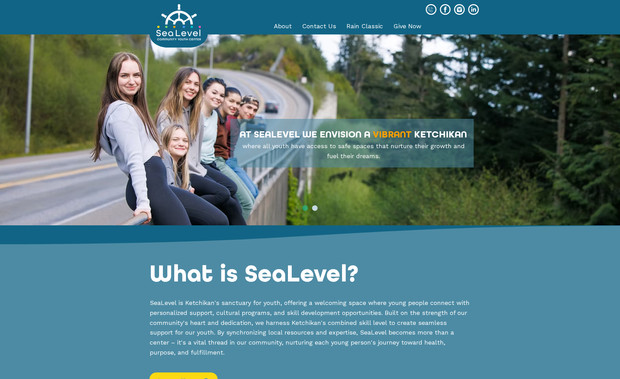 SeaLevel Youth Organization, Alaska: We developed a complete website makeover / redesign.