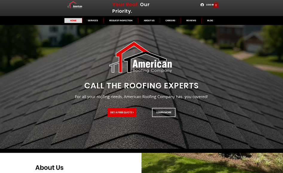 American Roofing Co: Website redesign
