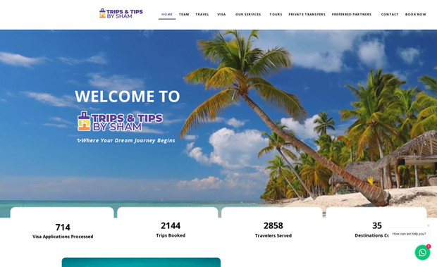 Trips & Tips By Sham: Done the website from scratch