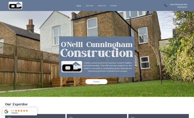 Oc Construction: Full Business package including branding and logo design with full website package, design, seo, and wording for this local building firm.