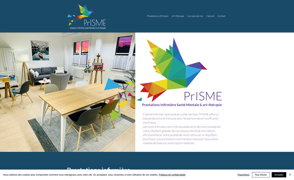 PrISME Infirmiere: > Réalisation du site internet