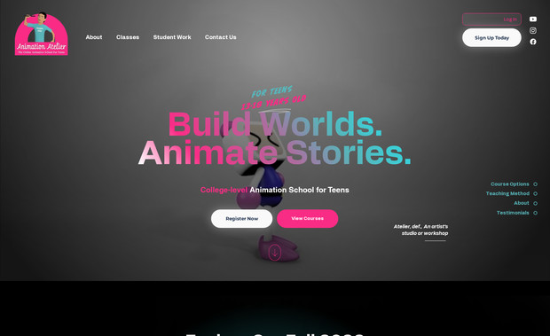 Animation Atelier Copy: Surfside Web Designs led and built Animation Atelier’s website project end to end, shaping the site structure and design, turning their content into clear pages and sections, and then implementing everything in Wix with solid fundamentals like mobile responsiveness, clean navigation, and basic SEO setup so Google can properly index the site and it can grow in search over time.