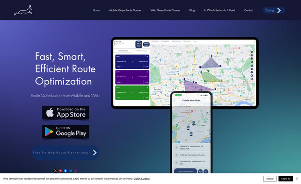 Goya Rota Planlama Mobil App Websitesi: Mobile App Website