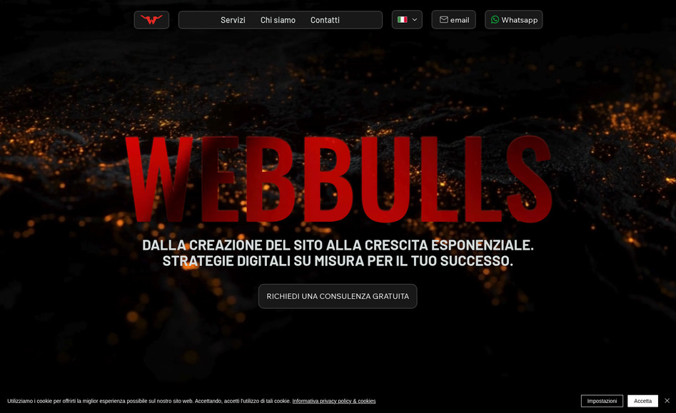 Webbulls: Website design and development for my own digital studio, created to showcase services, portfolio and approach to modern website design.

The project was developed using Wix Studio with a strong focus on structure, performance and user experience. The goal was to create a clean and strategic website that clearly communicates services and helps potential clients understand the value of a well-designed online presence.

I managed the entire project from concept to launch, including UX structure, website design, visual identity development, SEO-ready architecture and responsive optimization.

The website serves as both a portfolio and a demonstration of the design standards, performance and strategy I apply to every client project.