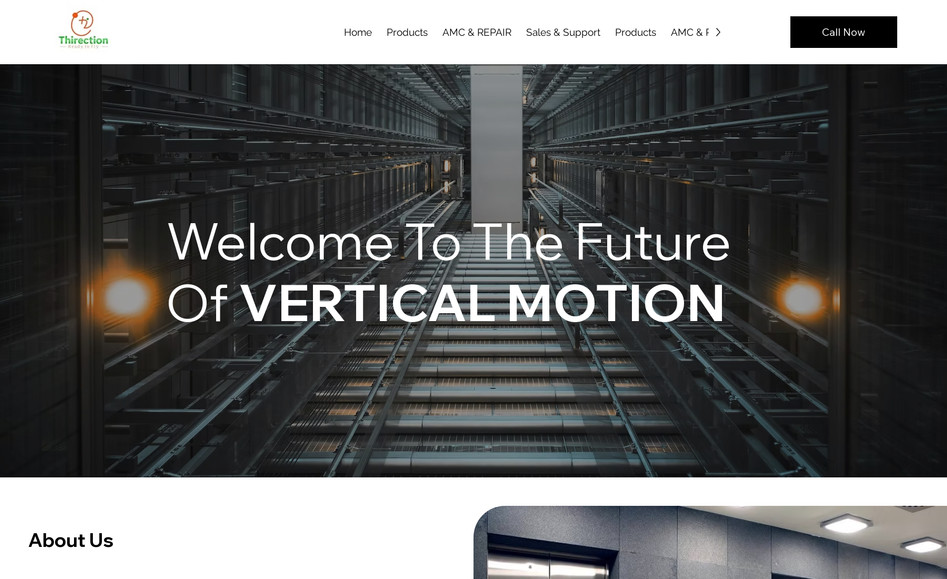 Thirection: Designed this business website to generate enquiry for their Lift Maintenance & Construction Business