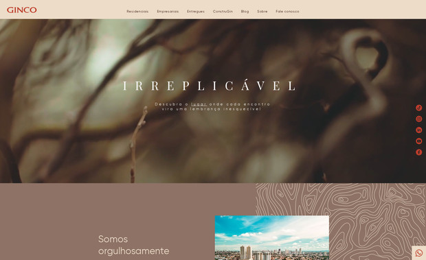 Ginco Urbanismo: Criação do novo website da urbanizadora.