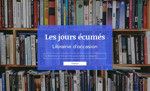 Les jours écumés: Site e-commerce de démonstration pour une librairie d'occasion.