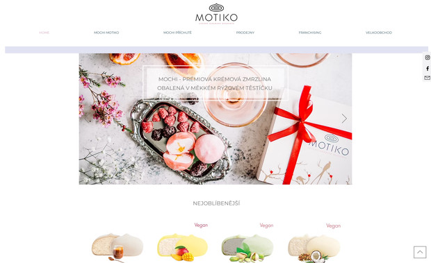 Mochi by Motiko: Distributor of Japanese Mochi dessert. Website design, SEO, Google Analytics integration.