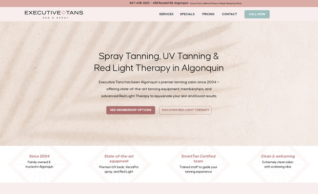 Executive Tans: Branding and website