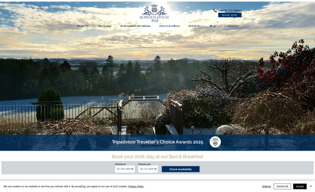 Bowden House B&B: Stunning Scottish Borders Boutique B&B - We work together on SEO to get more organic traffic and more bookings