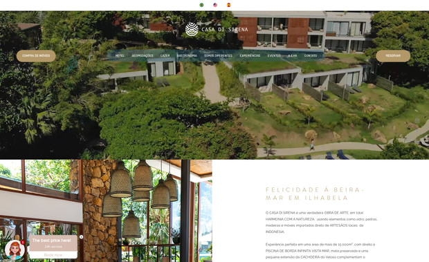 Wydnham Casa di Sirena Ilhabela: For the Wyndham Casa di Sirena Ilhabela project, we developed a sophisticated website to enhance the hotel's online presence and attract more visitors. The project included the following key components:

- Custom Design: Created an elegant and inviting design that showcases the beauty and luxury of Wyndham Casa di Sirena Ilhabela.
- Service Pages: Developed comprehensive pages detailing the hotel's amenities, accommodations, dining options, and activities.
- SEO Optimization: Enhanced the website’s SEO to improve search engine visibility and attract more potential guests.
- Booking Integration: Implemented a seamless booking system to allow visitors to make reservations directly through the website.
- Visual Content: Included high-quality images and virtual tours to give potential guests an immersive preview of the hotel.
- Mobile Optimization: Ensured the website is fully responsive and provides an excellent user experience across all devices, including smartphones and tablets.

This project successfully positioned Wyndham Casa di Sirena Ilhabela as a premier destination, providing a strong digital platform to support their business growth and enhance guest engagement.