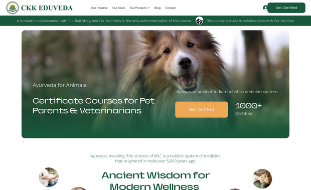 CKKEDUVEDA: Online Course and Certification Website for Pet Parents