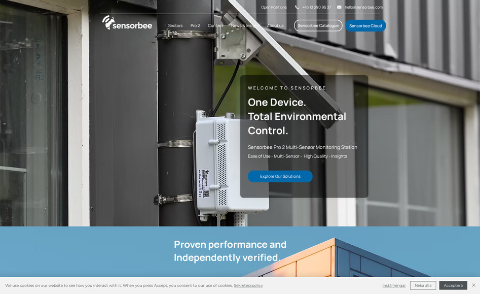 Sensorbee: This is my client Simon's project.I designed the site on Figma first and then developed it on Wix, adding animations to enhance the user experience.