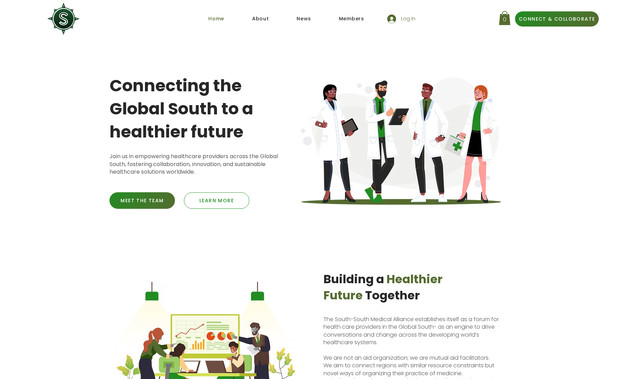 South South Medical: I designed the site on Figma first and then developed it on Wix, adding animations to enhance the user experience.