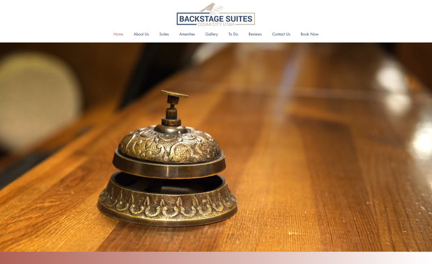 Backstage Suites: I have designed this hotel website with its mobile version.