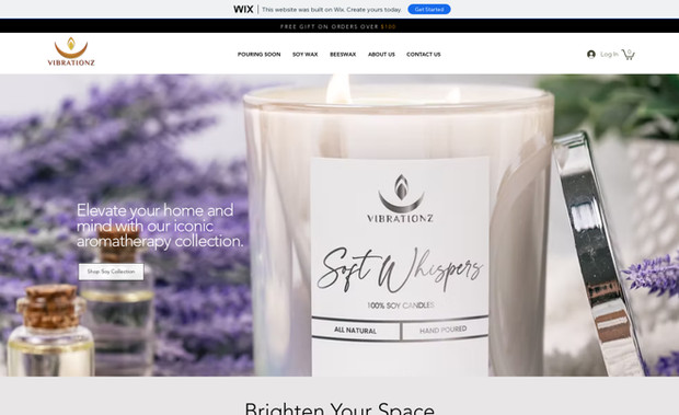 Vibrationz: I created a modern ecommerce site for Vibrationz Candle Shop, a wellness-focused brand offering hand-poured soy and beeswax candles designed to support relaxation, healing, and intentional living. The website blends clean design with strong storytelling, showcasing each candle’s purpose and scent profile while making the shopping experience simple and intuitive. From product pages to checkout, the site highlights the brand’s identity and gives customers a smooth, premium buying experience.