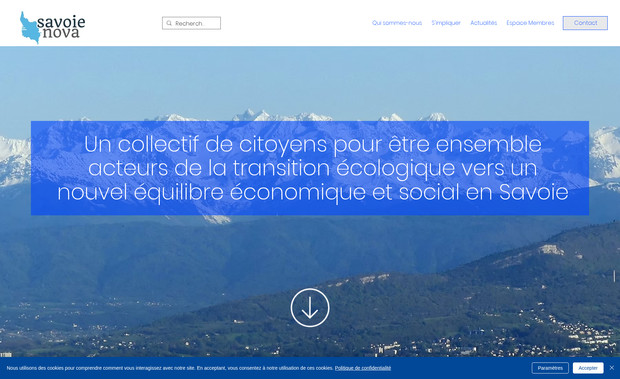 Savoie nova: Création identité visuelle, site web, ligne éditoriale et rédaction, iconographie, référencement SEO.