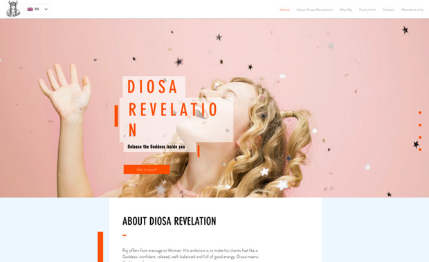 Diosa Revelation: Nieuwe tweetalige website en visitekaartje. “De website heeft de verwachtingen overtroffen! Dewi is een gepassioneerde vakvrouw, waarmee het erg prettig samenwerken is.”  -  Raj Sing