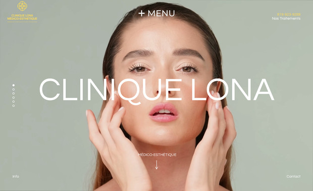 Clinique Lona: Site web avancé créé avec Wix Studio.