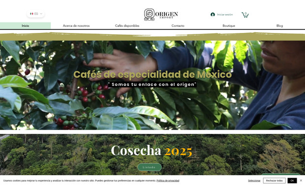 Origen Import: Configuración de tienda online, área de miembros, CMS, optimización de pagos y diseño. SEO