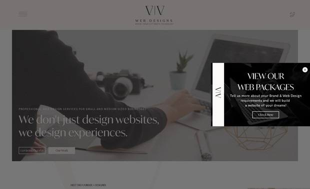 V|V Web Designs: As a web designer, my portfolio showcases my skills and expertise in creating visually appealing and user-friendly websites. The portfolio website itself is designed with a modern and minimalist layout that emphasizes the websites I have created. Each project in my portfolio is presented with detailed case studies that highlight the goals of the project, the design approach taken, and the end results achieved. My focus on user experience and attention to detail helps me to create websites that achieve my clients' goals and exceed their expectations.