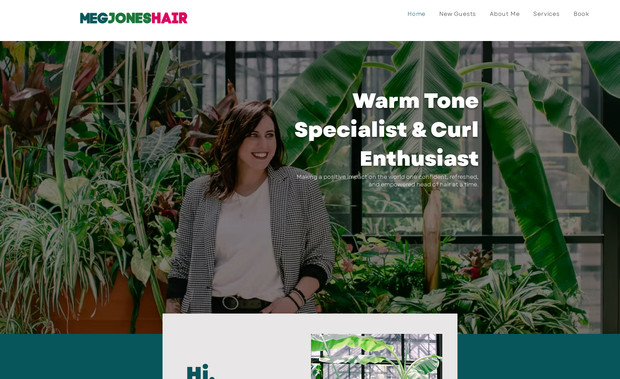 Meg Jones Hair: Website Redesign