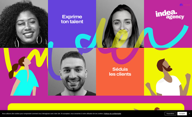 indea: Le site d'indea s'appuie sur une identité de marque forte : Énergie humaine positive et joie d'entreprendre, simplicité, efficacité.

La charte graphique est celle d'une marque avec une typographie et des couleurs éclatantes et dynamisantes, le site reprend donc parfaitement ces codes avec une organisation spatiale des éléments, à la fois simple mais originale.

On ne noie pas le visiteur sous une trombe d'information, mais on lui démontre le savoir faire graphique et technique grâce à une expérience de navigation parfois surprenante et toujours agréable. 

Dans son ergonomie, le site est l'aboutissement d'un tunnel de vente, à la manière d'un entonnoir, il conclut une visite en générant une demande de contact.

Technicité dans la simplicité + efficacité du message transmis + entonnoir = Résultats