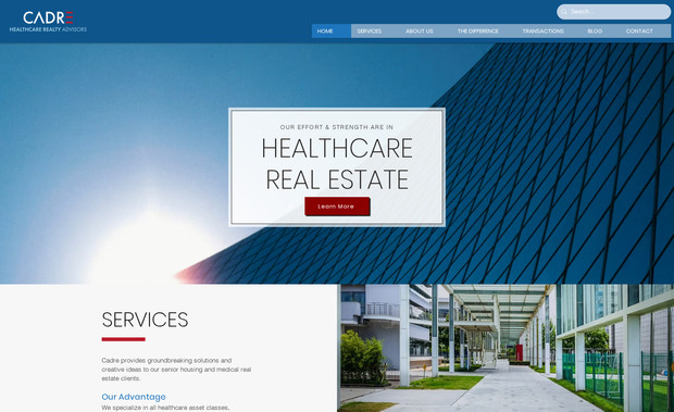 CADRE Healthcare Realty Advisors: Cadre Healthcare Realty Advisors is a company specializing in groundbreaking solutions and creative strategies for senior housing and medical real estate clients. They approached me to help them establish a professional online presence that accurately reflects their expertise, trustworthiness, and industry leadership. What started as a single website project has grown into an ongoing partnership, Cadre’s leadership has continued to engage me on additional tasks for both their internal needs and their clients, further strengthening our working relationship.

One of the key goals was to create a clean, authoritative digital identity that positions Cadre as a forward-thinking leader in healthcare real estate. A challenge we addressed was translating complex, technical industry offerings into a website experience that’s clear, engaging, and easy for visitors to navigate. To solve this, I refined the site’s structure and messaging, elevated visual hierarchy, and ensured the design aligned with the professionalism Cadre represents.

The outcome is a high-quality, professional website that not only met, but exceeded the client’s expectations. My work on this project has also opened doors to meaningful connections and exciting new opportunities in the industry, thanks to the trust and referrals from Cadre’s leadership.