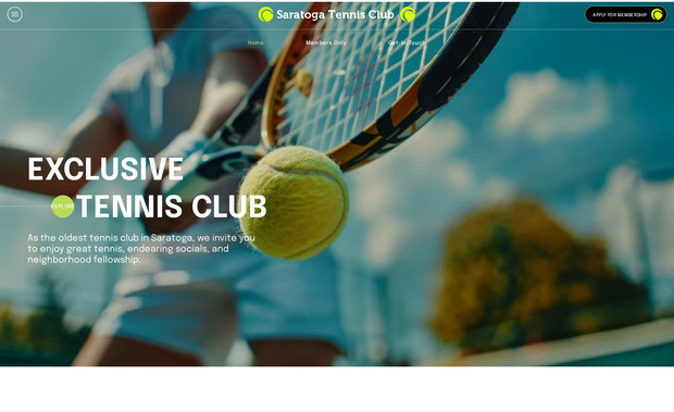 Saratoga Tennis Club: Full Website revamp