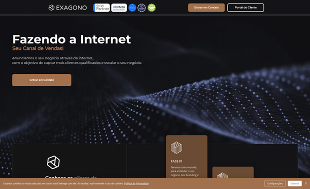 Exagono: Dê uma olhada no Design do nosso próprio site!