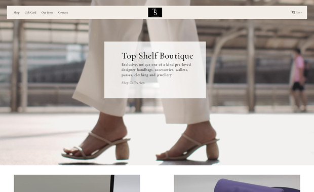 Topshelf Boutique: I've been working with this client for some time. This project is a new site, loved working on and creating movement.