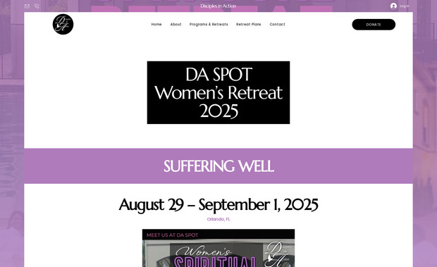 Disciples In Action: Disciples In Action (DIA) was founded by Julia Waring and Constance Roberts, combining their shared passion for serving God. We have redesigned their website and they are super happy with it!