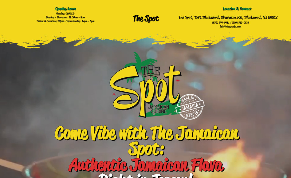 The Spot - Landing page -  Restaurant - Wix studio: Jamaican restaurant landing page and more coming soon!