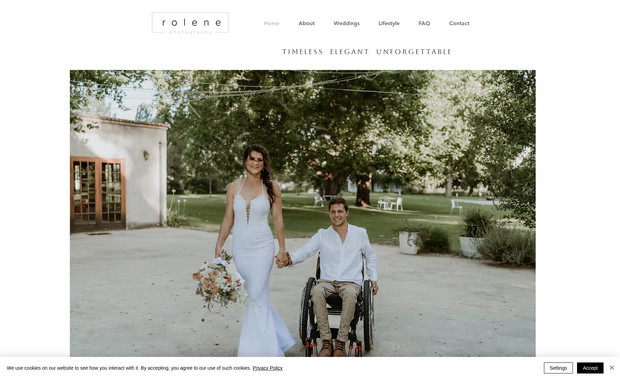 Rolene Photography: Wedding Photography Website