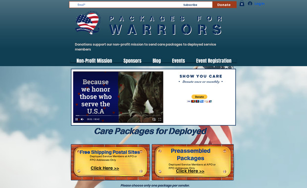 PackagesForWarriors: complete design and branding, tutoring 