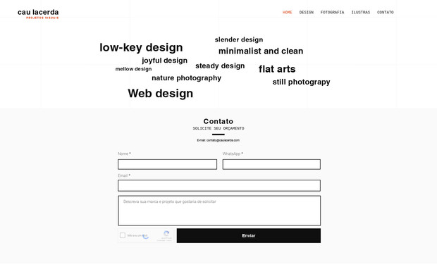 Cau Lacerda: Portfólio Minimalista