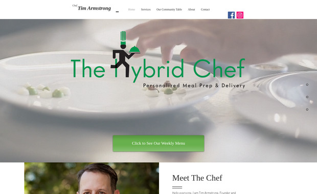 thehybridchef: New design and logo for a personal chef based in South Florida. He wanted a way to showcase his in-home delivery, catering and meal prep services.