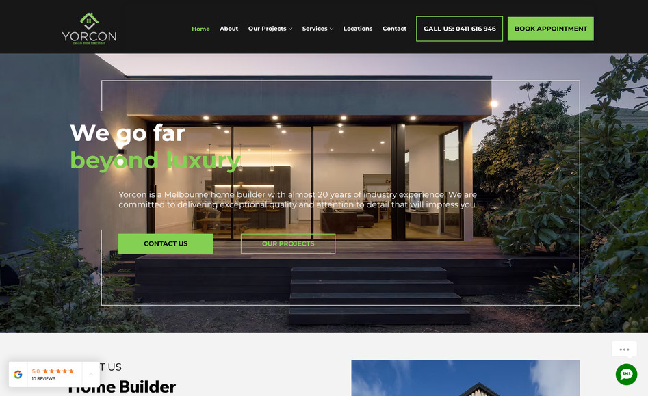 Yorcon | Melbourne Home Builder : We transformed Yorcon’s digital presence with a high-end redesign and a complete SEO overhaul. By building custom landing pages for Melbourne suburbs and streamlining the project galleries, we didn't just make the site look like a luxury home, we turned it into a high-ranking lead generation engine that converts visitors into clients. site into a high-performance lead generation engine.