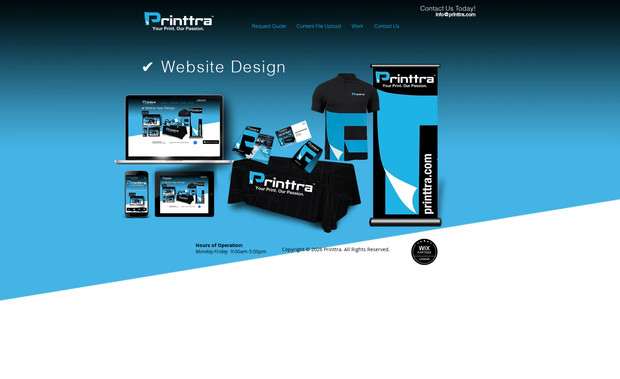 Printtra, Inc.: Custom website, graphics, logo, and mobile site.