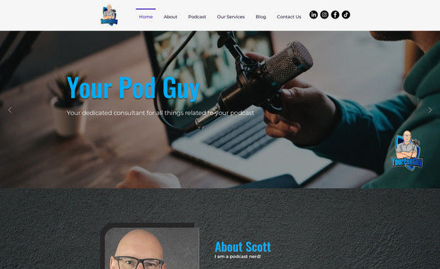 Your Pod Guy: This is a website that I have designed for a podcaster. The result was very fantastic and client is very happy. 
