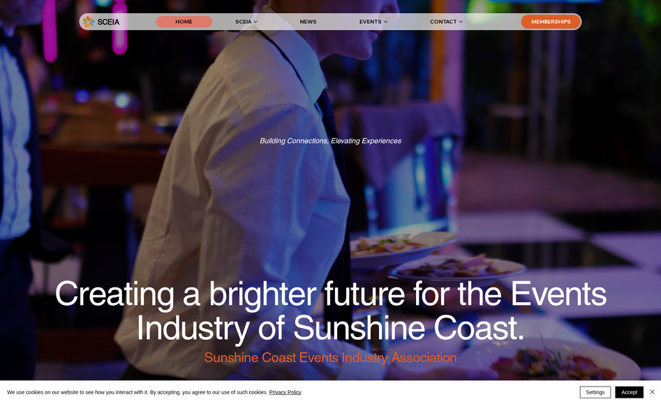 SCEIA: The website for the Sunshine Coast Events Industry Association (SCEIA) serves as a dynamic hub for fostering connections, advocating for industry advancements, and providing valuable resources to event professionals. Designed with a focus on community engagement and industry collaboration, the site reflects SCEIA's mission to create a vibrant and valuable events community on the Sunshine Coast.

The website was targeted towards lower tech experienced users and features simple design elements so the owners could change and adapt with out difficulties.

As the developer, the goal was to create a user-friendly and visually appealing platform that aligns with SCEIA's objectives. The development process involved:

User-Centric Design: Implementing intuitive navigation and responsive design to ensure accessibility across devices, facilitating easy access to information and resources for all users.

Brand Alignment: Incorporating elements that resonate with the Sunshine Coast's identity, ensuring the website reflects the local culture and community spirit.

Resource Integration: Developing sections for event listings, news updates, membership portals, and educational materials to provide comprehensive support to industry professionals.

Advocacy and Collaboration Tools: Creating features that enable SCEIA to advocate for industry needs, consult with stakeholders, and connect local suppliers, thereby strengthening the events community.
