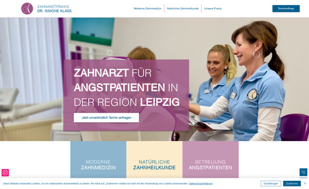 Zahnarzt Leipzig: Webdesign, Conversion-Optimierung, Suchmaschinenoptimierung
