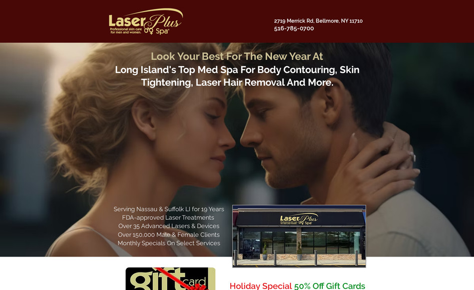 LaserPlus Spa – Medical Aesthetics Website: **Industry:**
Medical aesthetics and laser treatments

**What I did:**
Wrote and designed a Wix website focused on service clarity, professional tone, and SEO-friendly structure for aesthetic medical services.

**Strategy:**
Built to support local search intent while clearly presenting treatments, credibility signals, and patient-focused messaging.

**Why this matters:**
Illustrates how Wix sites can balance medical professionalism, branding, and local SEO without relying on templates.
