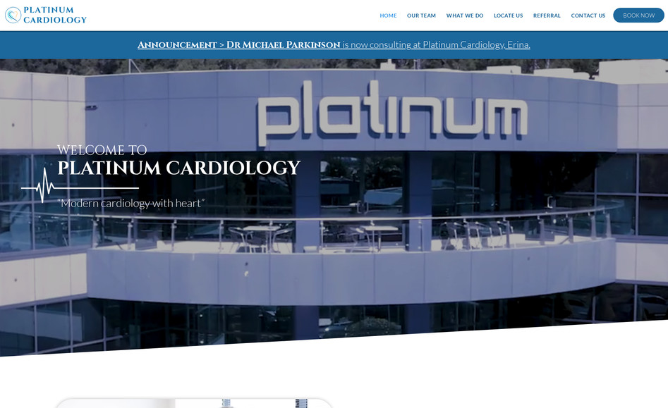 Platinum Cardiology: Platinum Cardiology is a specialist medical practice offering comprehensive cardiac care to patients across the Northern Rivers and surrounding regions. Led by experienced cardiologists, the clinic provides expert diagnosis, management, and testing services in a professional, compassionate environment, helping patients take control of their heart health.