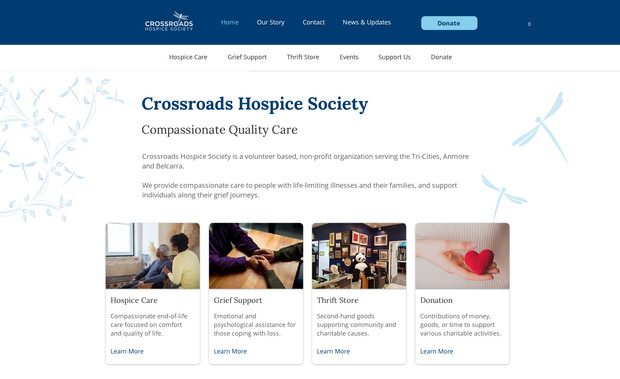 Crossroads Hospice: Professional Website Design for a Non-profit Organization
Brand Identity Integration
Advanced Technical SEO
Complimentary Maintenance