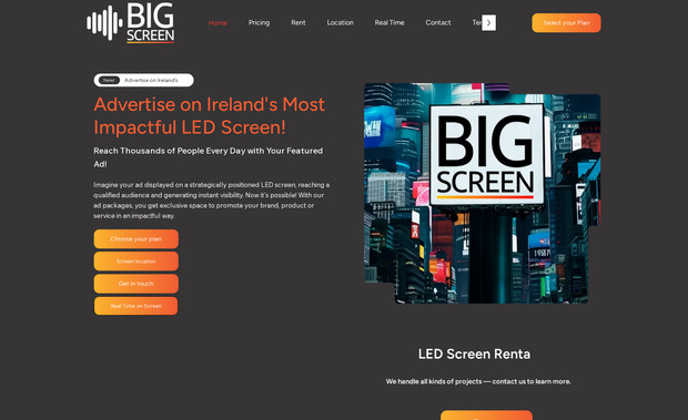 Big screen: Uma plataforma moderna e intuitiva para apresentação de conteúdos em tela grande, ideal para eventos, campanhas internas e ambientes corporativos. O foco foi entregar um visual limpo, navegação direta e performance elevada — pronto para uso profissional.

O que foi entregue

Layout clean, dinâmico e responsivo

Organização estratégica dos conteúdos para exibição em telas grandes

Estrutura leve, rápida e optimizada para performance

Navegação simples, clara e orientada à experiência do usuário

Base preparada para integração futura com CMS, playlists e automações

Resultado
Uma solução robusta, prática e elegante para quem precisa exibir informação de forma profissional, destacando clareza visual, facilidade de uso e apresentação impecável.