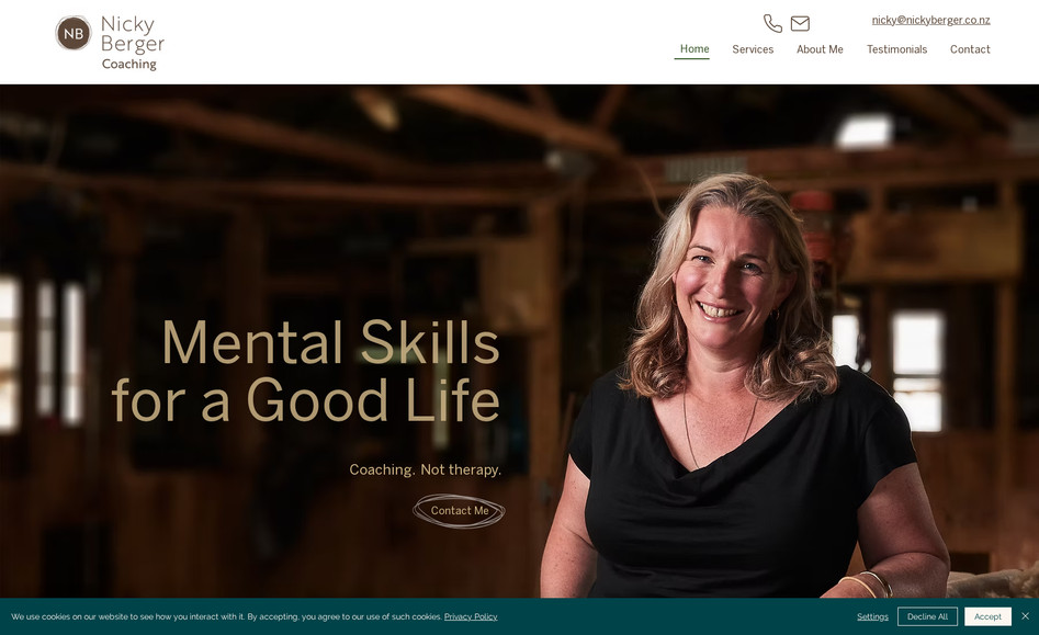 Nicky Berger Coaching: Website Design & Development. SEO Setup.