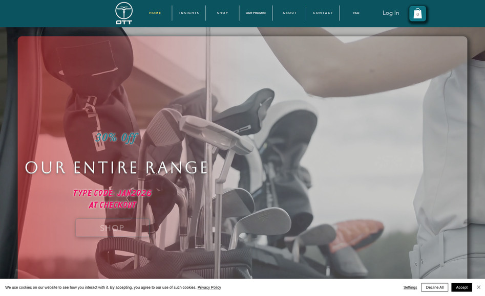 OTT: E-commerce Golf Wear, based in the UK. 

With a full sales and marketing strategy for both retail and commercial growth